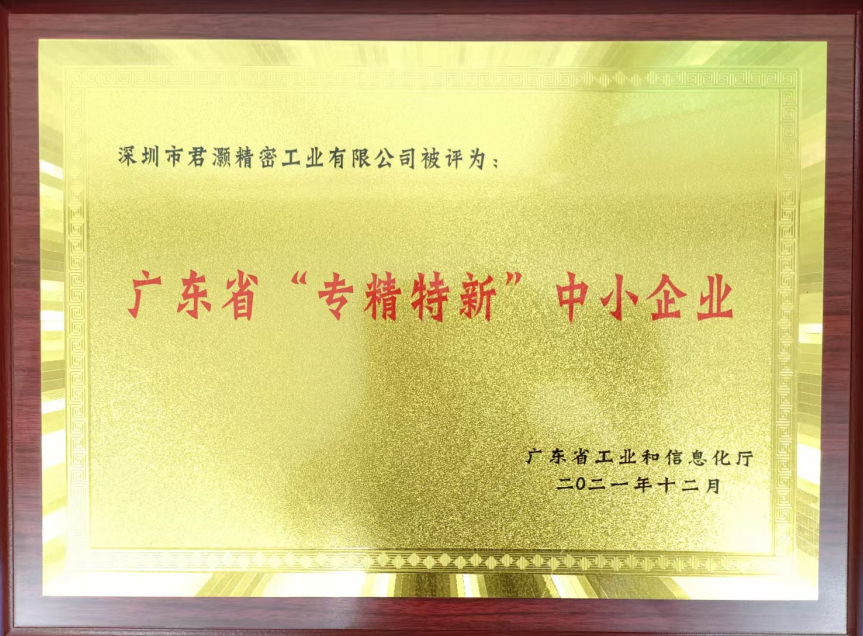 廣東“專精特新”企業(yè)證書